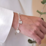 Náramek Srdíčka – personalizovatelný až 6 srdíčky