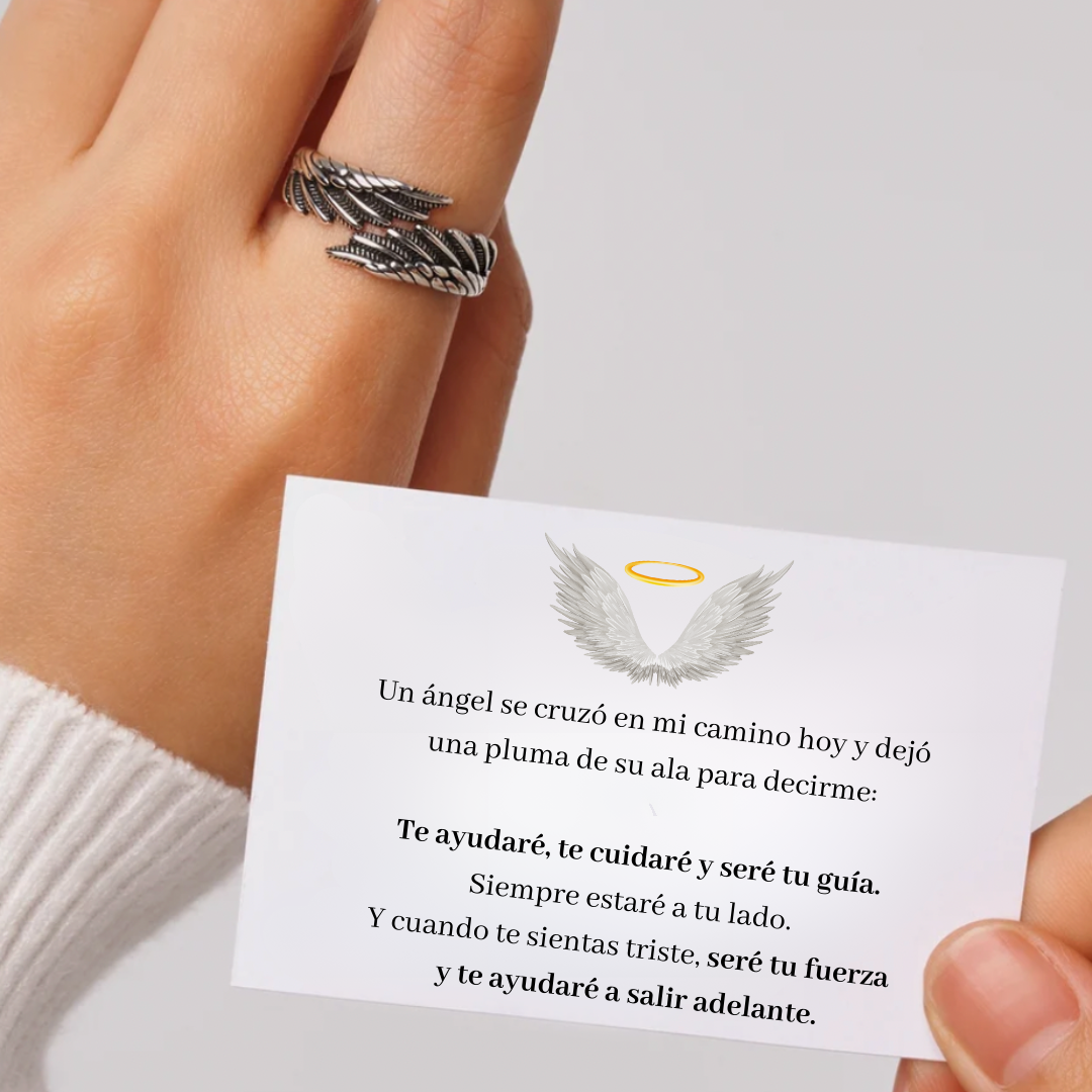 Prsten Andělská křídla – personalizovatelný jménem