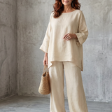 Pavla | Oversize komplet s tunikou a širokými kalhotami