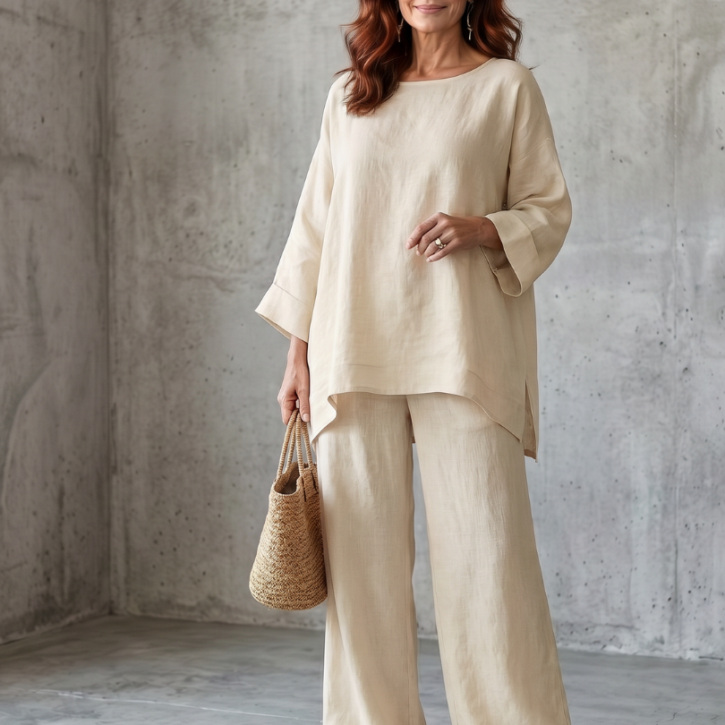Pavla | Oversize komplet s tunikou a širokými kalhotami