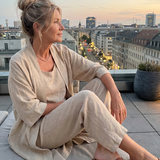 Jana | Třídílný volný komplet s topem a kalhotami
