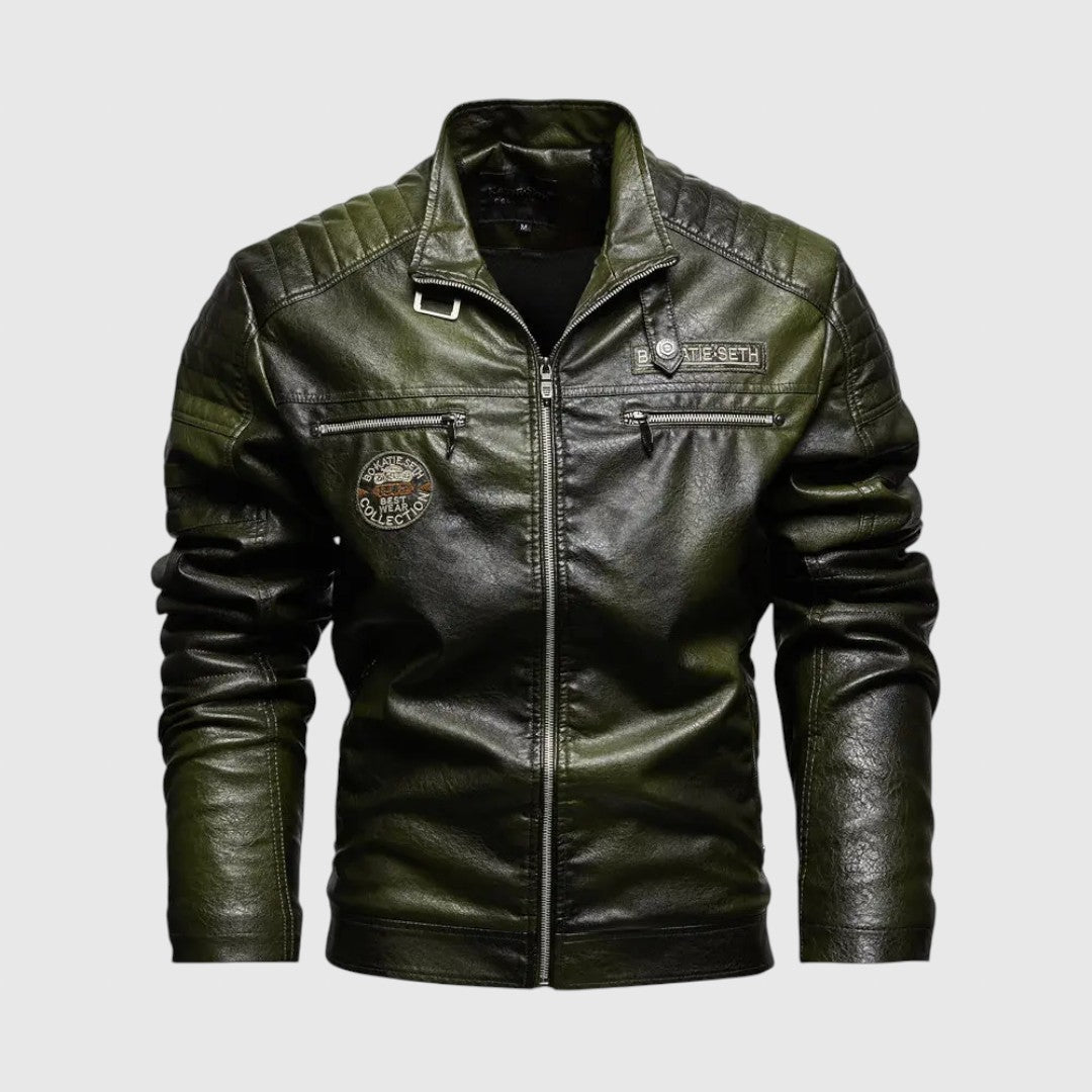 Jurij | Vyblede zpracovaná kožená bunda