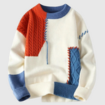 Jaroslav | Pletený svetr s patchwork vzorem