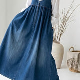 Kamila - Maxi šaty z opraného vintage denimu